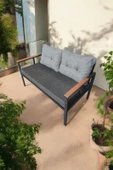Pielize Tekli Bahçe Mobilyası,balkon Mobilyası 2'li 60x120cm Antrasit ve Gri - 1