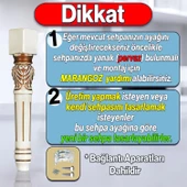 Star Plastik Sehpa Ayağı 44 cm Krem Kahverengi Renk Orta Ayak Zigon Sehpa Mobilya Masa Ayakları - 2