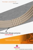 MONTESEV  Safir Ham Ahşap Boyanabilir Dekoratif Ayna Yuvarlak Ayna Işlemeli Ahşap Duvar Aynası Tekli - 56 Cm - 5