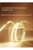 MONTESEV  Led'li Işıklı Safir Beyaz Dekoratif Ayna Yuvarlak Ayna İşlemeli Ahşap Duvar Aynası Tekli - 56 Cm - 6