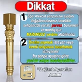 Star Plastik Sehpa Ayağı 44 cm Altın Renk Orta Ayak Zigon Sehpa Mobilya Masa Ayakları 1 Adet Gold - 2