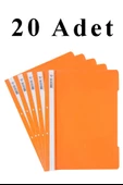 20 Adet A4 Turuncu Telli Dosya 1 Paket Ekonomik Kaliteli Telli Dosya Ofis Büro Okul - 1