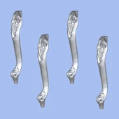 Zade Plastik Sehpa Ayağı 46 cm Gümüş Gri Renk 4 Adet Mobilya Zigon Çay Orta Sehpası Ayakları - 5