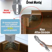 Zade Plastik Sehpa Ayağı 46 cm Gümüş Gri Renk 4 Adet Mobilya Zigon Çay Orta Sehpası Ayakları - 4