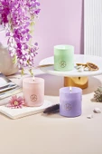 Selka Home Flowery Pathculi Lavander Kokulu Organik Cam Mum 480 gr - 2
