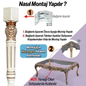 Star Plastik Sehpa Ayağı 44 cm 4 Adet Krem Kahve Renk Orta Ayak Zigon Sehpa Mobilya Masa Ayakları thumbnail 5