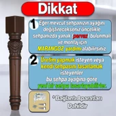 Star Plastik Sehpa Ayağı 44 cm 4 Adet Ahşap Renk Orta Ayak Zigon Sehpa Mobilya Masa Ayakları Kahve - 2