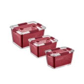 Selka Home 2-4-7 lt Lavin Saklama Bordo - 1