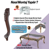 Zade Plastik Sehpa Ayağı 46 cm Ahşap Desen Renk 1 Adet Mobilya Zigon Çay Orta Sehpası Ayak Ayakları - 8