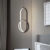 Kolye / Sarkıt Avize / 50x20 cm / Antrasit Gövde / 3 Renk Işık - 2