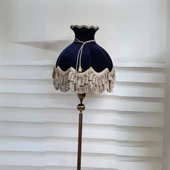 Klasik Lambader Bronz Ayak Lacivert Başlık 170cm. - 2