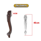 Zade Plastik Sehpa Ayağı 46 cm Ahşap Desenli Renk 4 Adet Mobilya Zigon Çay Orta Sehpası Ayakları - 2