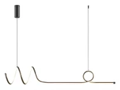 Dalgalı Minimal / 120 cm / Sarkıt Avize / 3 Renk Işık / Antrasit Gövde / 3 Yıl Garanti - 3