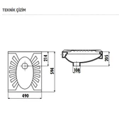 CREAVİT TP590 Omega Çevre Yıkamalı 50x60 cm Tuvalet Taşı - 2