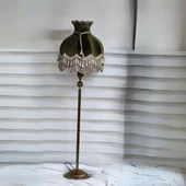 Klasik Lambader Bronz Ayak Yeşil Başlık 170cm. - 1