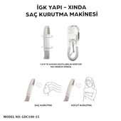 İGK YAPI - XINDA HORTUMLU SAÇ KURUTMA MAKİNESİ (GDC100-15) - 6