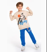 Çocuk Eşofman Takımı 3-10 Yaş, Mickey Baskılı Lüks Günlük ve Okul, Likralı Kumaş - 8