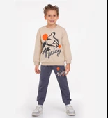 Çocuk Eşofman Takımı 3-10 Yaş, Mickey Baskılı Lüks Günlük ve Okul, Likralı Kumaş - 1