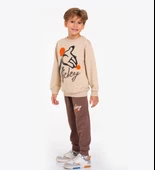 Çocuk Eşofman Takımı 3-10 Yaş, Mickey Baskılı Lüks Günlük ve Okul, Likralı Kumaş - 5