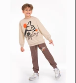 Çocuk Eşofman Takımı 3-10 Yaş, Mickey Baskılı Lüks Günlük ve Okul, Likralı Kumaş - 6