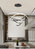 Tiran / Sarkıt Avize / 80-60-40-30 cm / Antrasit Gövde / 3 Renk Işık / 3 Yıl Garanti - 6