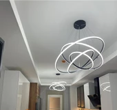 Tiran / Sarkıt Avize / 80-60-40-30 cm / Antrasit Gövde / 3 Renk Işık / 3 Yıl Garanti - 4