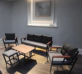 Pimango Pi Elize Bahçe Ve Balkon Mobilyası Gri Antrasit 3+1+1 Sehpalı ve Gri Puflu - 3