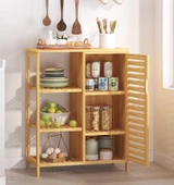 Panalı Bambu Raflı Dolap PNLB10250 - 3