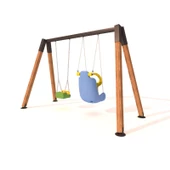 Ahşap Salıncak, Engelli ve Standart Tip Salıncak Koltuklu - 3