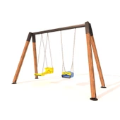 Ahşap Salıncak, Ebeveyn ve Standart Tip Salıncak Koltuklu thumbnail 2