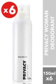 Privacy Kadın Deodorant 150ml x 6 - 1