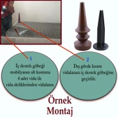 Oliva Mobilya Kanepe Koltuk Tv Ünitesi Baza Ayağı Zigon Orta Sehpası Ayak Ayakları 20 cm Ahşap Desen thumbnail 4