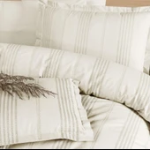 Clasy Çift Kişilik Nevresim Takımı Arakis Armürlü V5 Ekru thumbnail 2