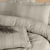 Clasy Çift Kişilik Nevresim Takımı Arakis Armürlü V3 Bej thumbnail 3