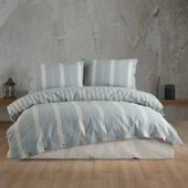 Clasy Ranforce Nevresim Takımı Çift Kişilik Kasara Mavi Nativa thumbnail 1