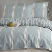 Clasy Ranforce Nevresim Takımı Çift Kişilik Kasara Mavi Nativa thumbnail 2