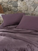 Cotton Box Velvet Çift Kişilik Nevresim Takımı Flossy Mürdüm thumbnail 4