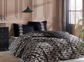 Özdilek Ouro Çift Kişilik Lastikli Fitted Çarşaf Nevresim Takımı Siyah thumbnail 4