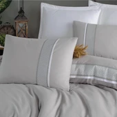 Clasy Çift Kişilik Nevresim Takımı Borderline Ranforce Tulkas Gri thumbnail 2