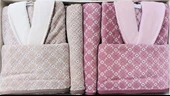 Özdilek Diamond Soft Aile Bornoz Seti Kahve Bordo - 1