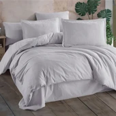 Clasy Ranforce Tek Kişilik Nevresim Takımı Unita Açık Gri thumbnail 2