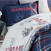 Clasy Tek Kişilik Genç  Nevresim Takım Maritime V1 Lacivet thumbnail 3