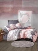 Cotton Box Mode Line Leron Gri Tek Kişilik Nevresim Takımı - 1