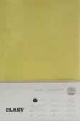Clasy Tek Kişilik Lastikli Çarşaf Seti Yastık Kılıfı V1 Sarı 100x200 - 2