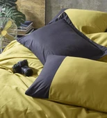 Cotton Box Plain Çift Kişilik Nevresim Takımı Hardal Siyah thumbnail 2