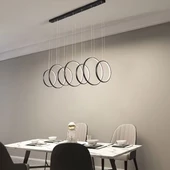 Karadağ / Sarkıt Avize / 100x30 cm / Antrasit Gövde / 3 Renk Işık / 3 Yıl Garanti - 1