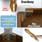 Zade Plastik Sehpa Ayağı 46 cm Altın Gold Renk 4 Adet Mobilya Zigon Çay Orta Sehpası Ayak Ayakları - 3