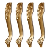 Zade Plastik Sehpa Ayağı 46 cm Altın Gold Renk 4 Adet Mobilya Zigon Çay Orta Sehpası Ayak Ayakları - 6