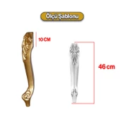 Zade Plastik Sehpa Ayağı 46 cm Altın Gold Renk 4 Adet Mobilya Zigon Çay Orta Sehpası Ayak Ayakları - 2