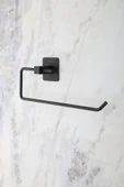 MultiStore Kare Yapışkanlı Siyah Kağıt Rulo Havluluk, Peçetelik, Yapışkanlı Tasarım, Banyo Askısı - 2